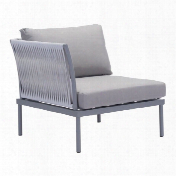 Zuo Sand Beach Outdoor Left Hand Arm Chair In Gray