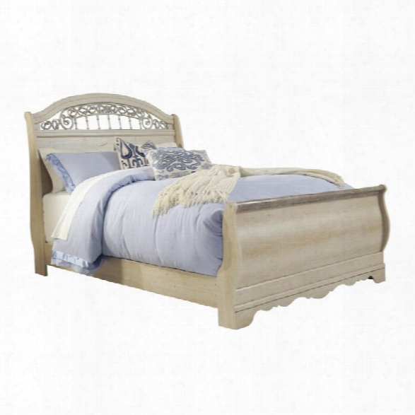 Ashley Catalina Queen Sleigh Bed In Antique White