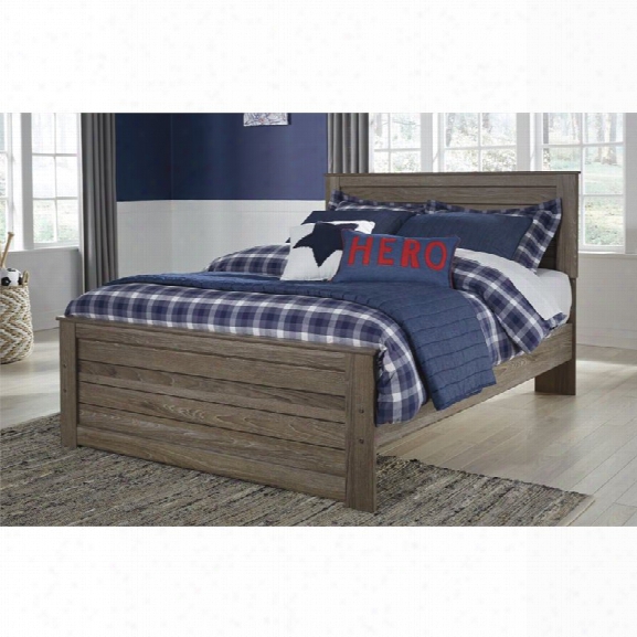 Ashley Javarin Full Panel Bed In Grayish Brown