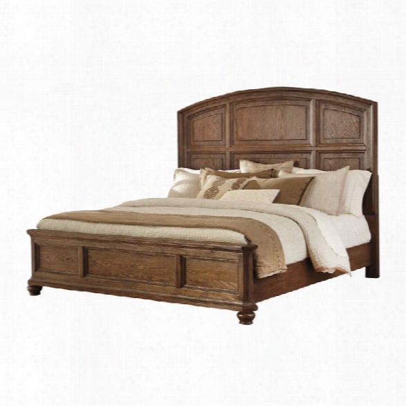 Ashley Maeleen Queen Panel Bed In Medium Brown