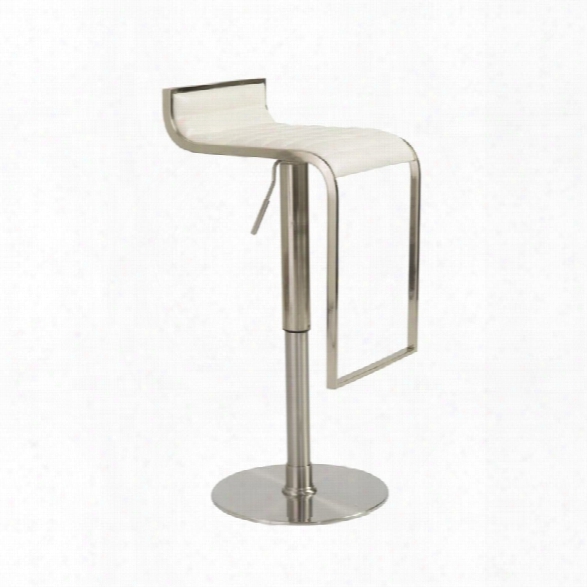 Eurostyle Forest 20.1 Adjustable Swivel Bar Stool In White