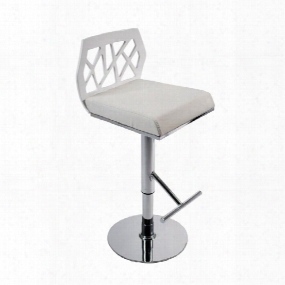 Eurostyle Sophia 22 Adjustable Swivel Bar And Counter Stool In White