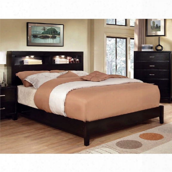 Furniture Of America Jenners King Platform Bookcase Bed In Espresso