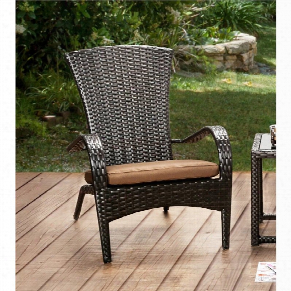 Furniture Of America Trent Wicker Patio Chair In Brown (set Of 6)