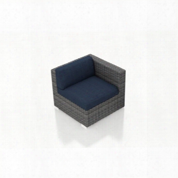 Harmonia Living District Right Arm Patio Chair In Spectrum Indigo