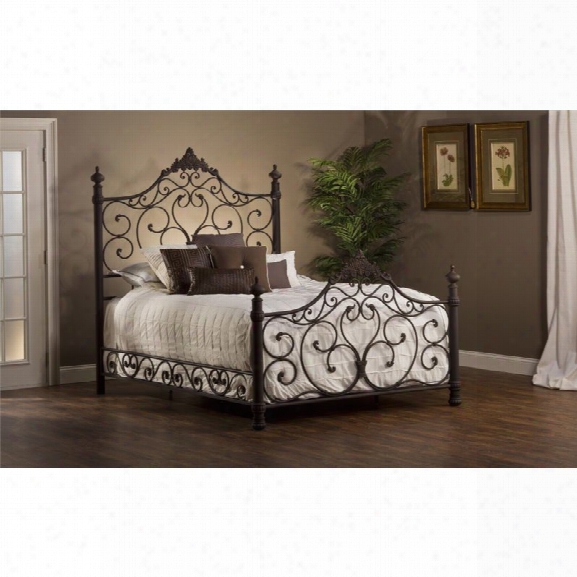 Hillsdale Baremore King Poster Bed In Antique Brown