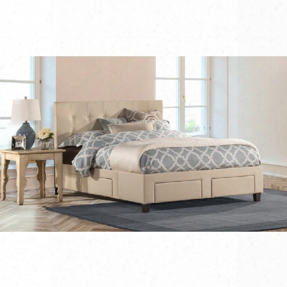 Hillsdale Duggan 6 Drawer Upholstered Queen Storage Panel Bed