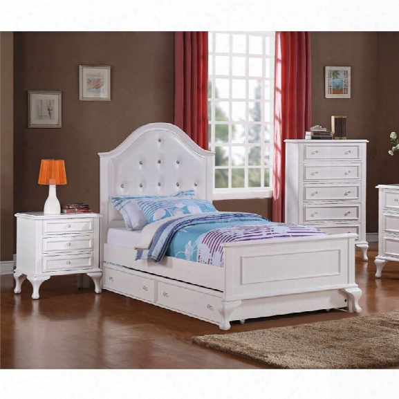 Picket House Furnishings Jenna 3 Piece Full Bedroom Set In White