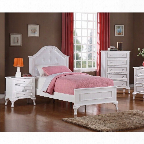 Picket House Furnishings Jenna 3 Piece Twin Kids Bedroom Set In White