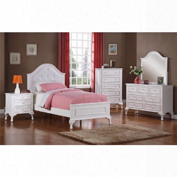 Picket House Furnishings Jenna 6 Piece Full Kids Bedroom Set In White