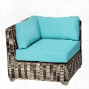 TKC Cape Cod Outdoor Wicker Corner Chair in Aruba (Set of 2)