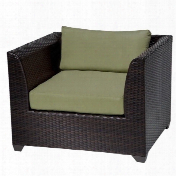 Tkc Barbados Outdoor Wicker Club Chair In Cilantro