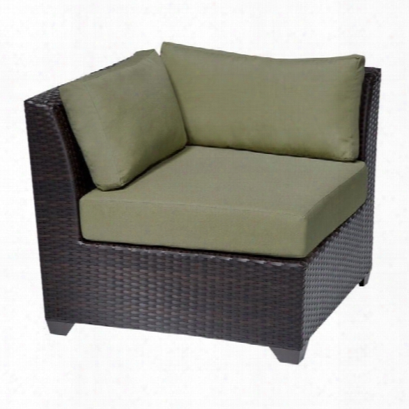 Tkc Barbados Outdoor Wicker Corner Chair In Cilantro (set Of 2)