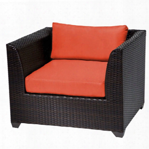 Tkc Barbados Patio Wicker Club Chair In Orange