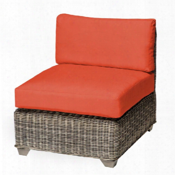 Tkc Cape Cod Armless Patio Chair In Orange (set Of 2)