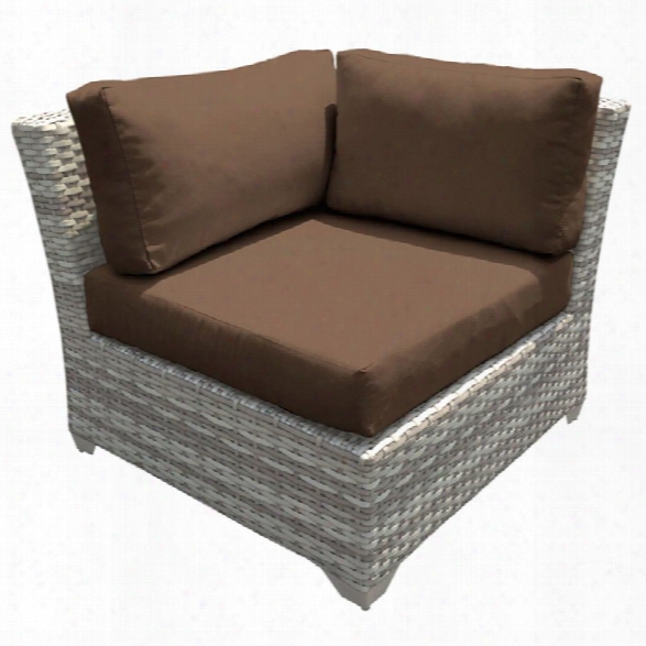 Tkc Fairmont Corner Patio Chair In Dark Brown