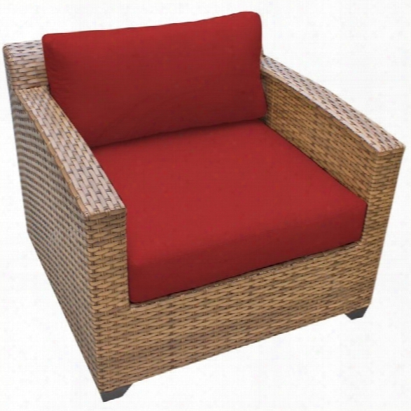 Tkc Laguna Outdoor Wicker Club Chair In Terracotta