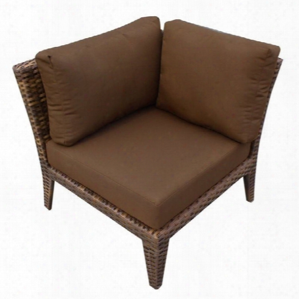 Tkc Manhattan Outdoor Wicker Corner Chair In Cocoa