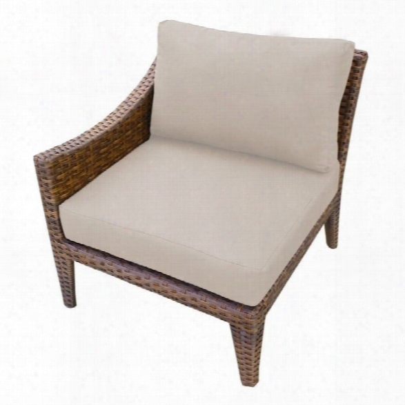 Tkc Manhattan Right Arm Outdoor Wicker Chair In Beige