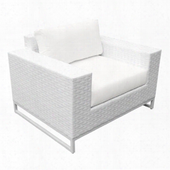 Tkc Miami Patio Wicker Club Chair In White