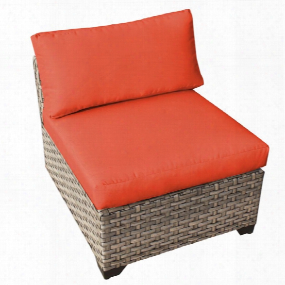 Tkc Monterey Armless Patio Chair In Orange (set Of 2)