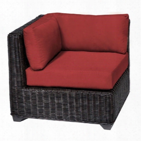 Tkc Venice Outdoor Wicker Corner Chair In Terracotta (set Of 2)