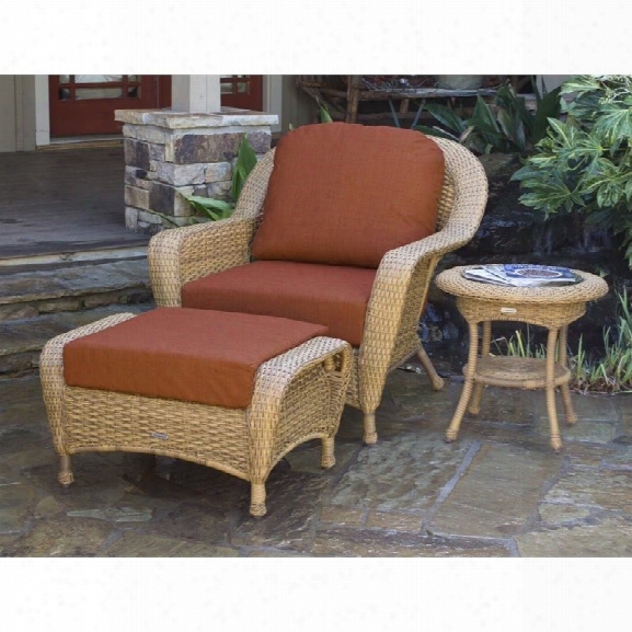 Tortuga Sea Pines 3 Piece Patio Lounge Chair Set-java/ Montfleuri Sangria