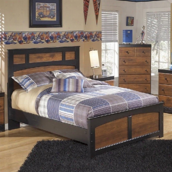 Ashley Aimwell Wood Full Panel Bed In Brown