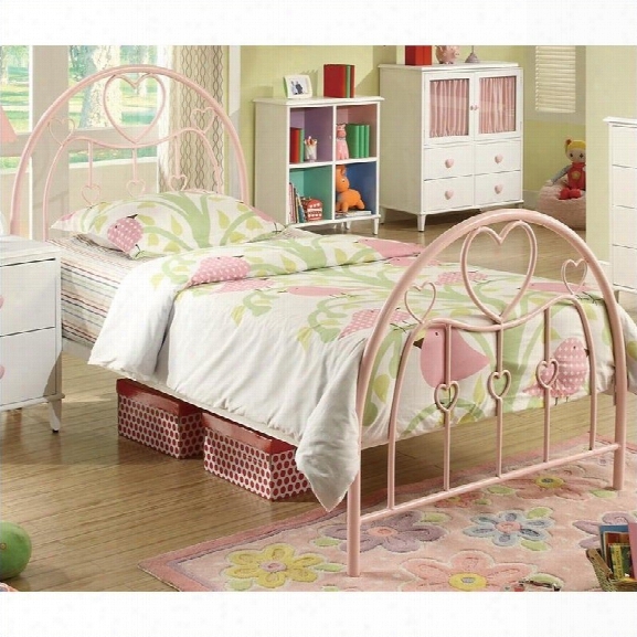 Coaster Juliette Twin Metal Bed In Pink