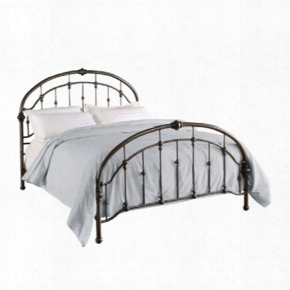 Dorel Living Queen Metal Bed In Antique Pewter