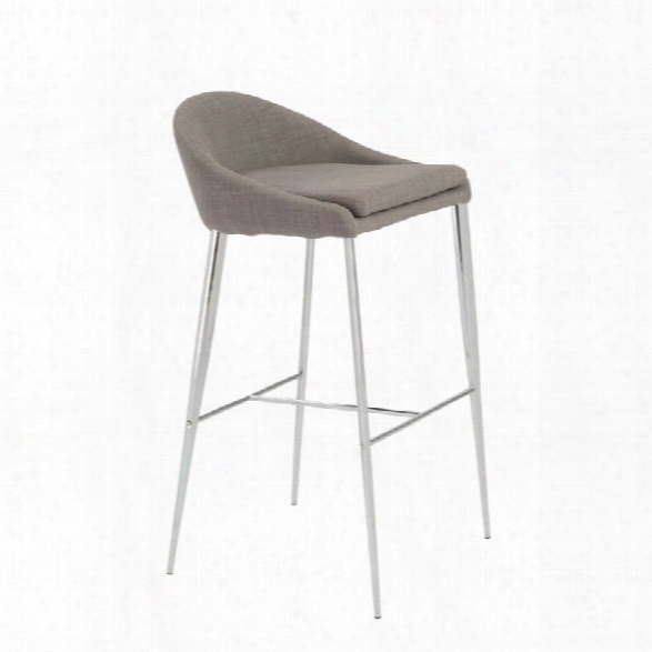 Eurostyle Brielle 29.9 Bar Stool In Gray (set Of 2)