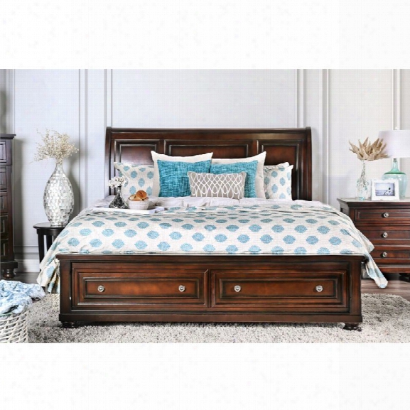 Furniture Of America Caiden Sovereign Storage Bed In Cherry