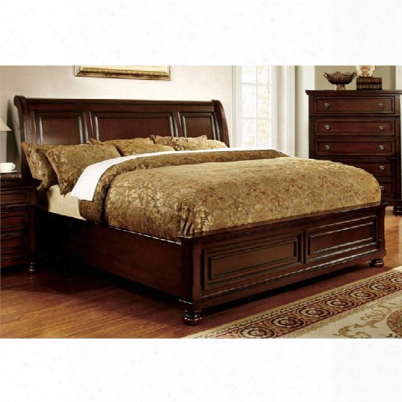 Furniture Of America Caiden Queen Platform Bed In Cherry