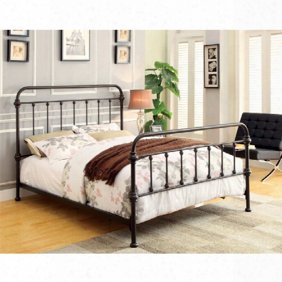 Furniture Of America Celinda King Metal Spindle Bed In Dark Bronze