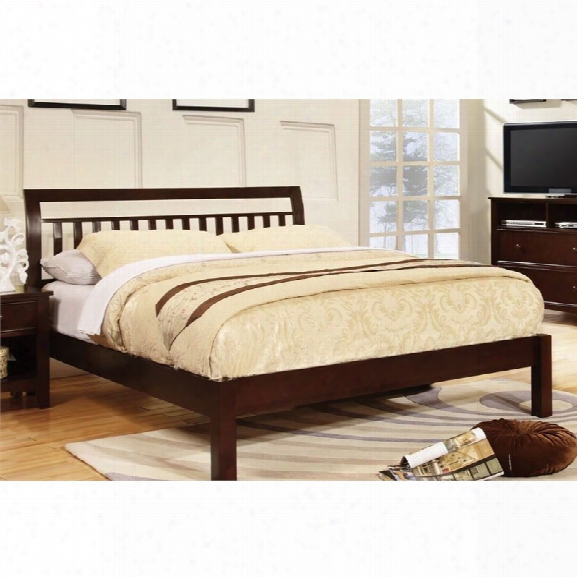 Furniture Of America Elena King Platform Bed In Dark Walnut