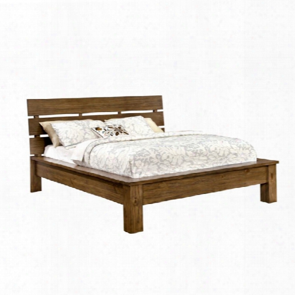 Furniture Of America Kendall California King Platform Bed In Pine Wood