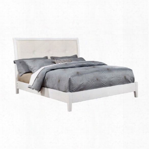 Furniture Of America Realm Queen Platform Panel Bed In White