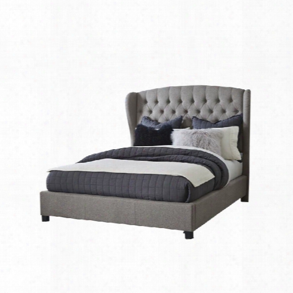 Hillsdale Bromley Upholstered Queen Bed In Orly Gray