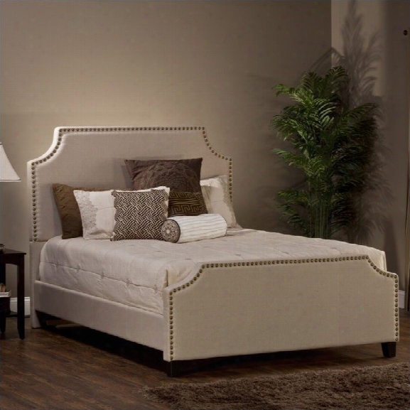 Hillsdale Dekland Upholstered Bed In Ivory Linen-queen