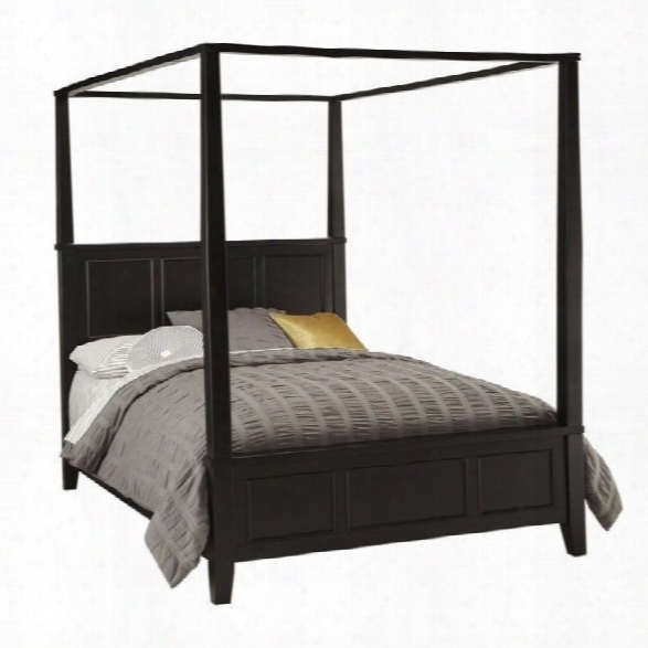 Home Styles Bedford Canopy Bed In Black-queen