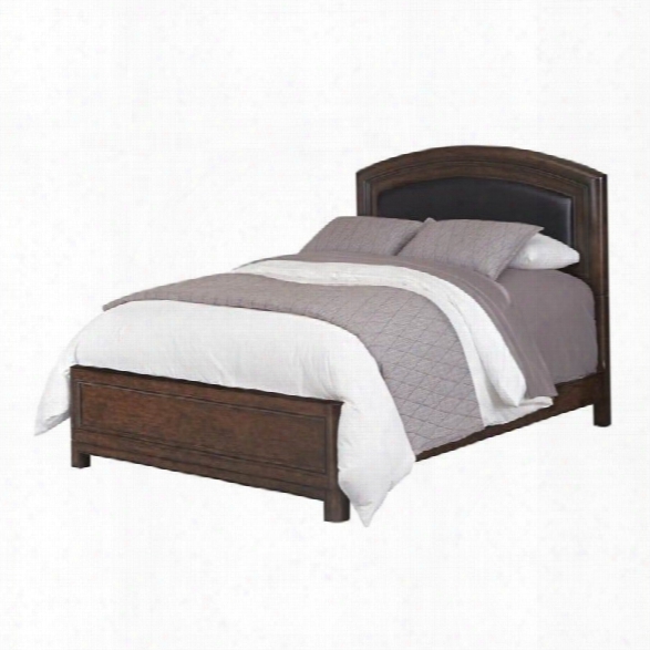 Home Styles Crescent Hill Leather Upholstered Bed-queen