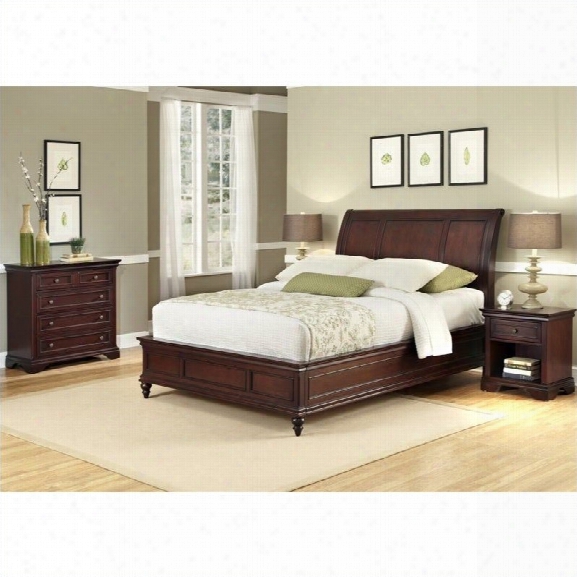 Home Styles Lafayette 3 Piece Sleigh Bed Set-queen