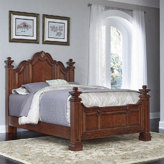 Home Styles Santiago Wood Queen Bed In Cognac