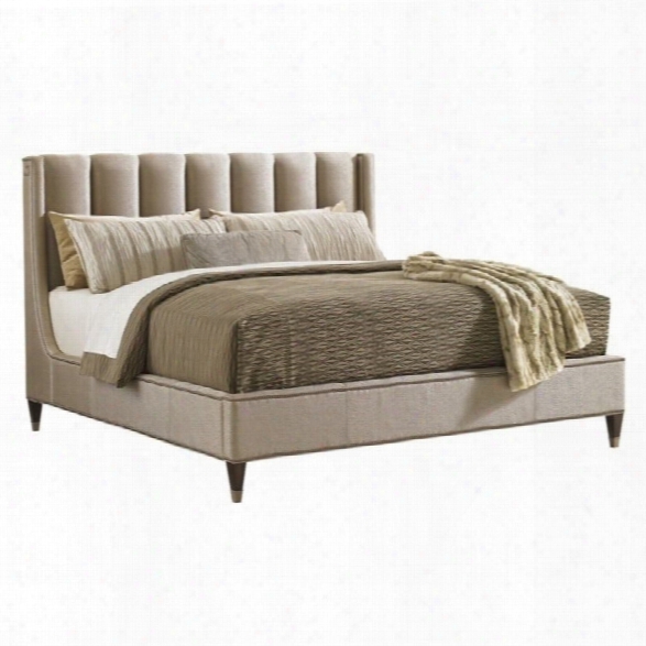 Lexington Tower Place Barrington Upholstered Platform Bed In Rose Gold-queen