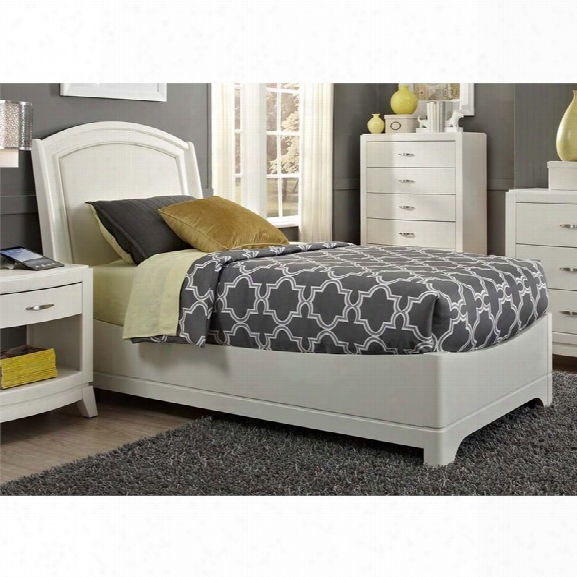 Liberty Furniture Avalon Ii Full Faux Leather Panel Bed In White