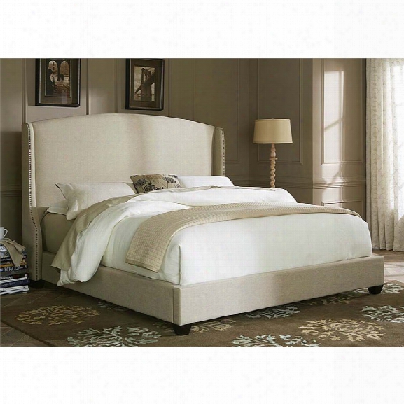 Liberty Furniture Linen Fabric Upholstered King Shelter Bed In Natural