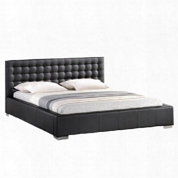 Madison Tufted Full Platform Bed In Black