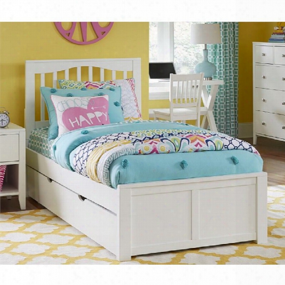 Ne Kids Pulse Full Slat Bed With Trundle In White