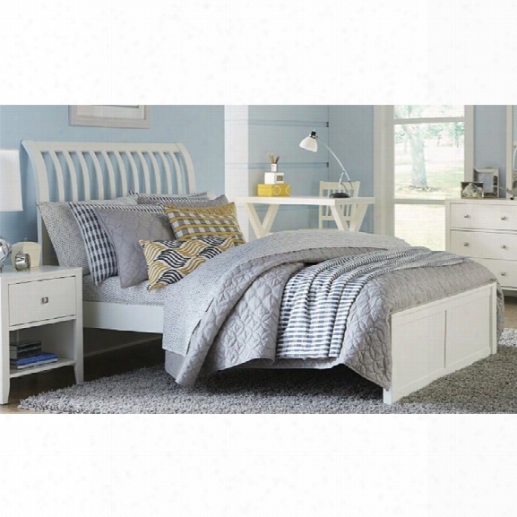 Ne Kids Pulse Queen Sleigh Bed In White