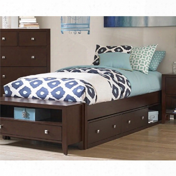 Ne Kids Pulse Twin Storage Platform Bed In Chocolate